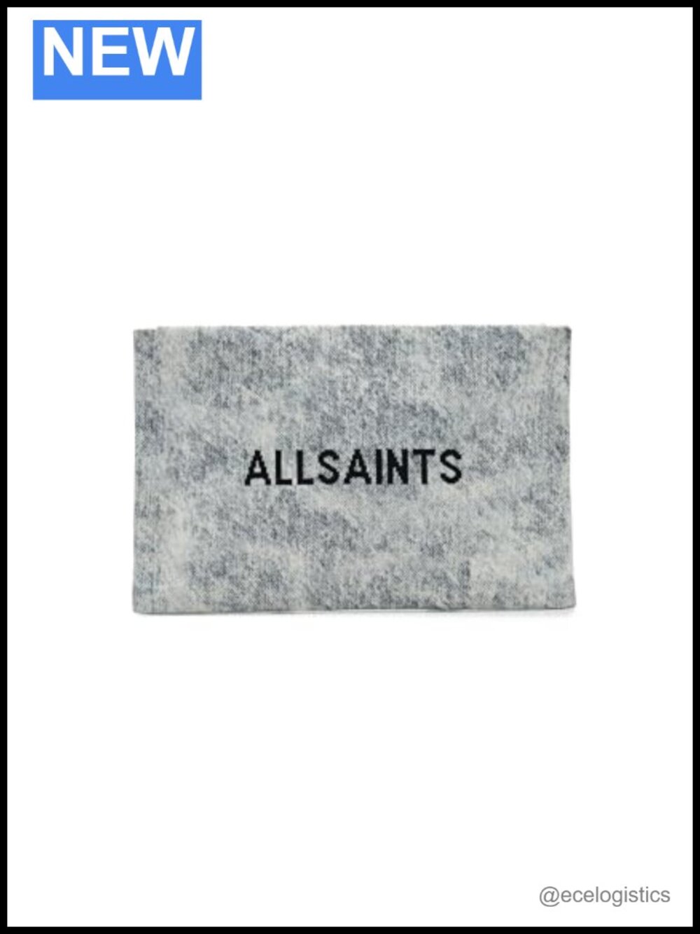 AllSaints Izzy Denim Clutch Leather Handbag Women's Zipper Clutch